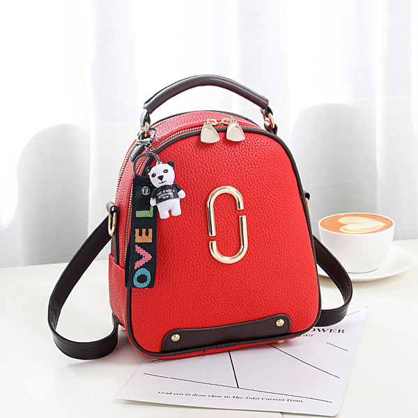 Rucsac de dama de zi cu zi cu element decorativ in mai multe culori