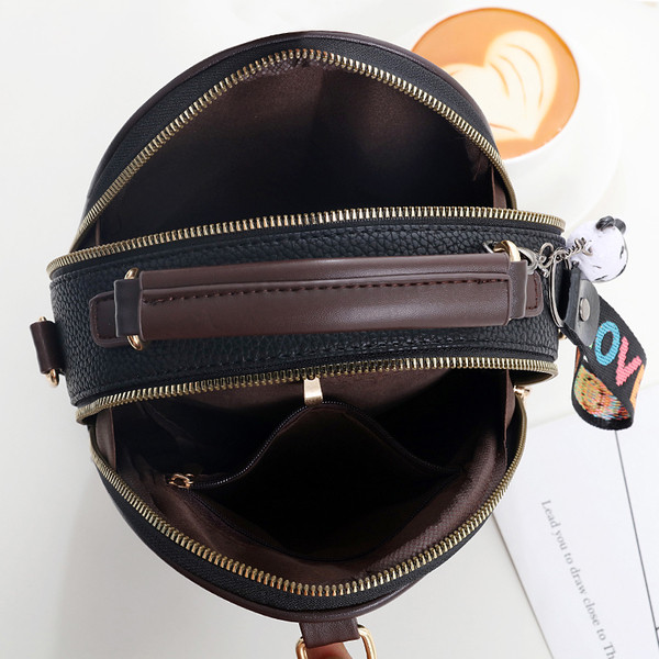 Rucsac de dama de zi cu zi cu element decorativ in mai multe culori