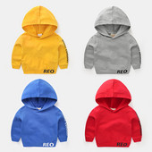 Hanorac sport pentru copii pentru baieti cu gluga si inscriptii in mai multe culori