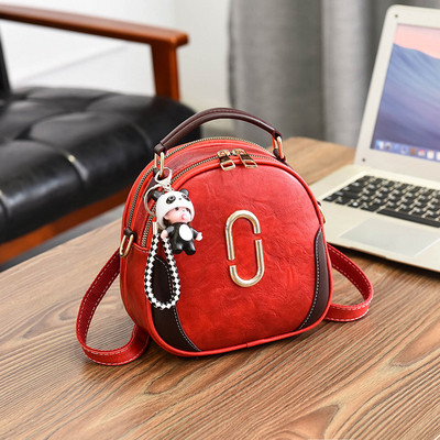 Модерна дамска раница с елемент от еко кожа в няколко цвята