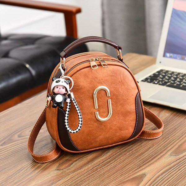 Модерна дамска раница с елемент от еко кожа в няколко цвята