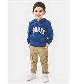 Hanorac sport pentru copii pentru baieti cu inscriptie si gluga in mai multe culori