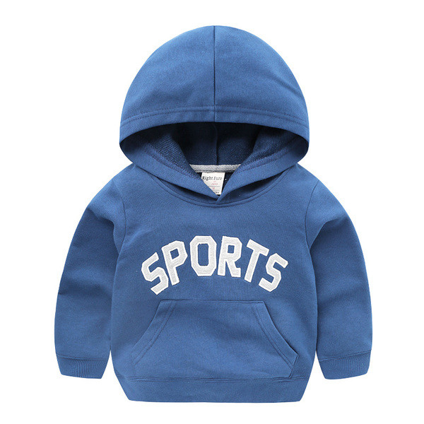 Hanorac sport pentru copii pentru baieti cu inscriptie si gluga in mai multe culori