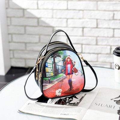 Rucsac de dama modern din piele ecologica cu aplicatii diferite