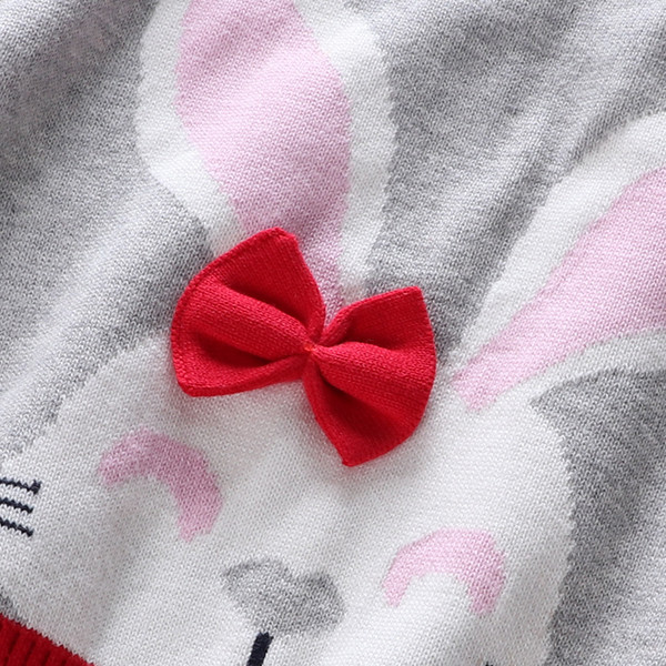 Pulover copii toamna-iarna pentru fete cu element 3D in doua culori