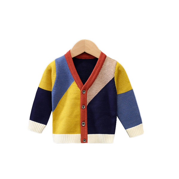 Παιδική ζακέτα  για τα αγόρια σε σχήμα V σε δύο χρώματα