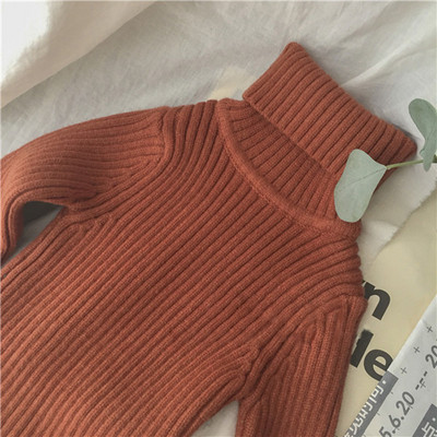 Pulover gros pentru copii pentru baieti cu guler inalt in patru culori