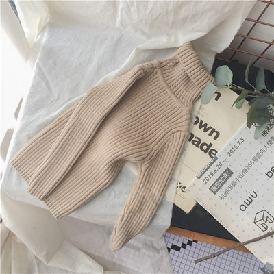 Pulover gros pentru copii pentru baieti cu guler inalt in patru culori