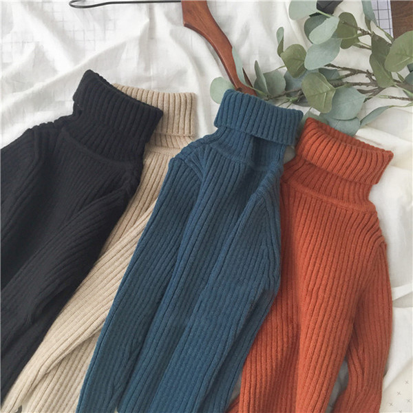 Pulover gros pentru copii pentru baieti cu guler inalt in patru culori