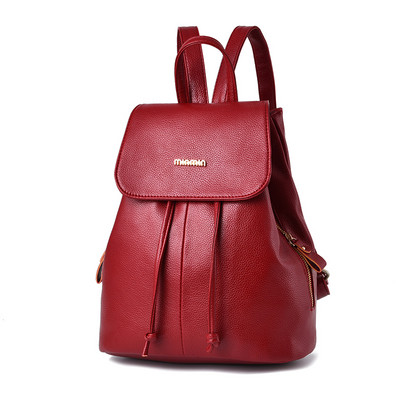 Модерна дамска раница от еко кожа в три цвята