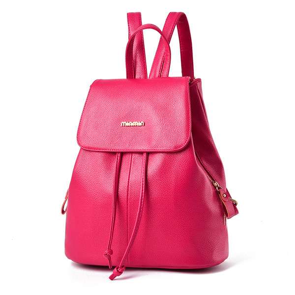 Модерна дамска раница от еко кожа в три цвята