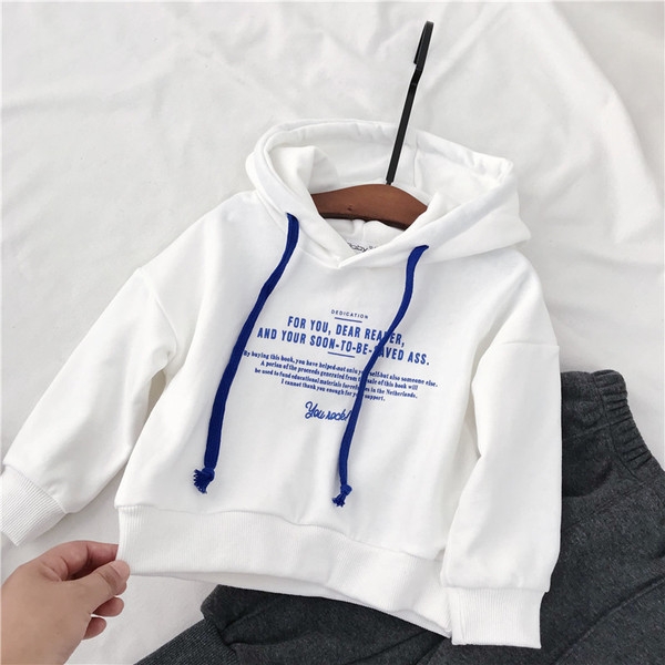 Παιδικό φούτερ  με  λογότυπο σε λευκό και μπλέ χρώμα