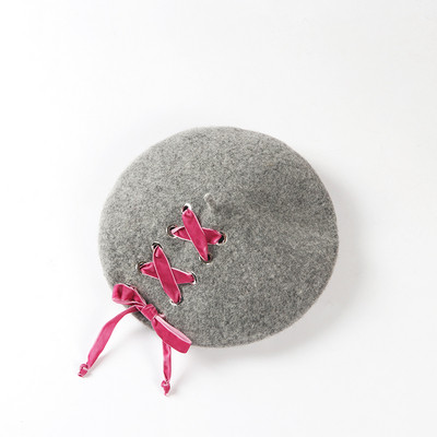 Palarie de dama eleganta cu cravate in doua culori