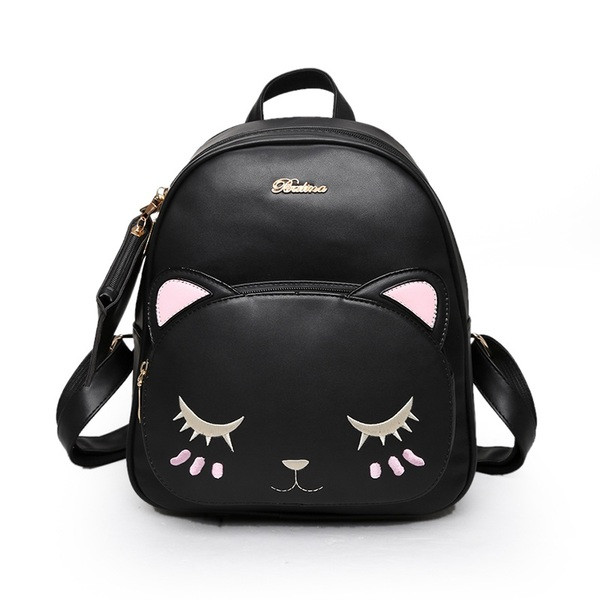 Модерна дамска раница с 3D елементи от еко кожа в два цвята