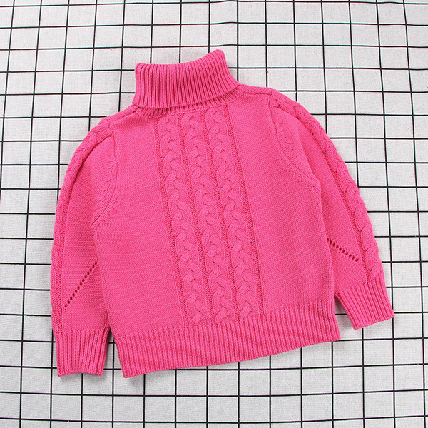 Pulover de iarna pentru copii pentru fete cu guler inalt in trei culori