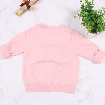 Μοντέρνο παιδικό πουλόβερ για κορίτσια με 3D διακόσμηση σε τρία χρώματα