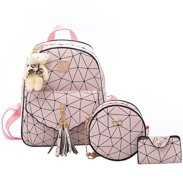 Set de trei piese - rucsac, geanta si poseta in trei culori