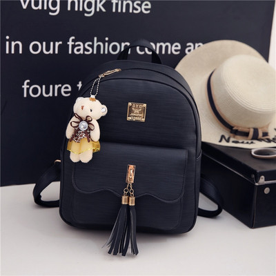 Μοντέρνο γυναικείο σακίδιο μοντέλο με διακοσμητικά στοιχεία σε τρία χρώματα