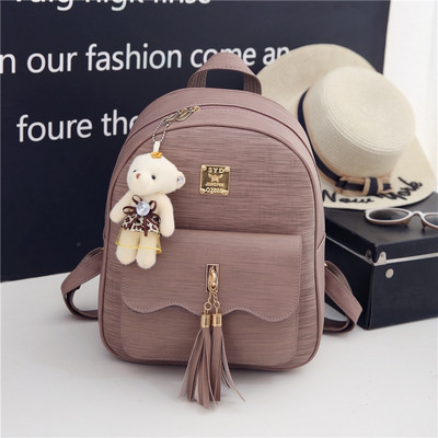 Μοντέρνο γυναικείο σακίδιο μοντέλο με διακοσμητικά στοιχεία σε τρία χρώματα