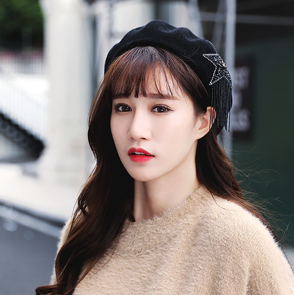 Palarie moderna de dama cu broderie in diferite culori