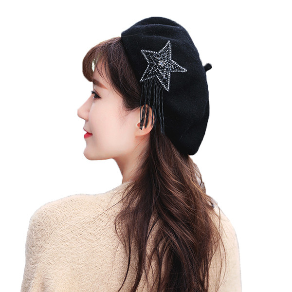 Palarie moderna de dama cu broderie in diferite culori