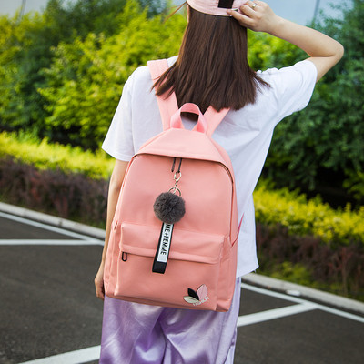 Ежедневен модел дамска раница с пух в няколко цвята