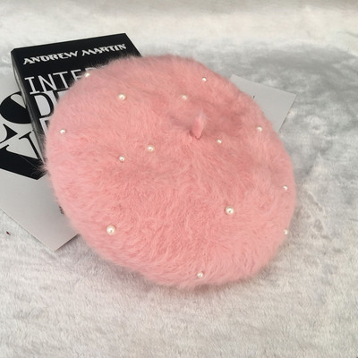 Pălărie modernă de puf pentru femei în diferite culori - două modele