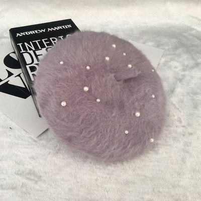 Pălărie modernă de puf pentru femei în diferite culori - două modele