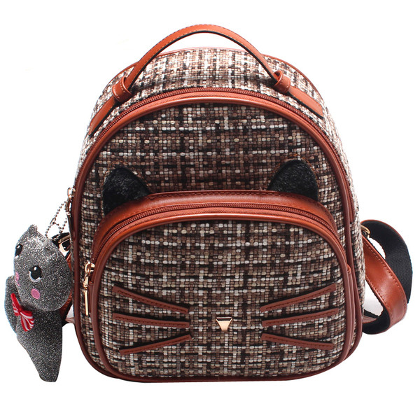 Нов модел дамска раница с висулка в три цвята