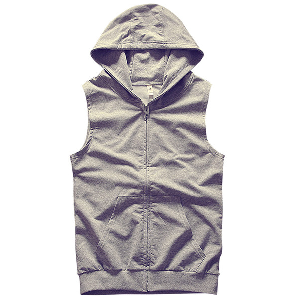Мъжки елек с качулка и джобове