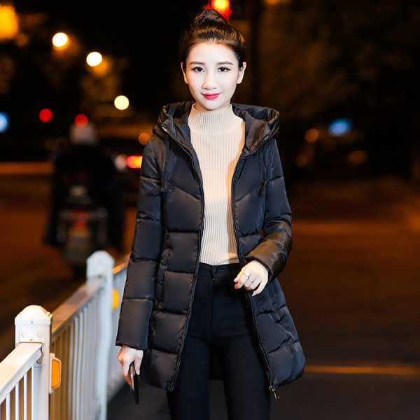 Дамско зимно яке с качулка в няколко цвята