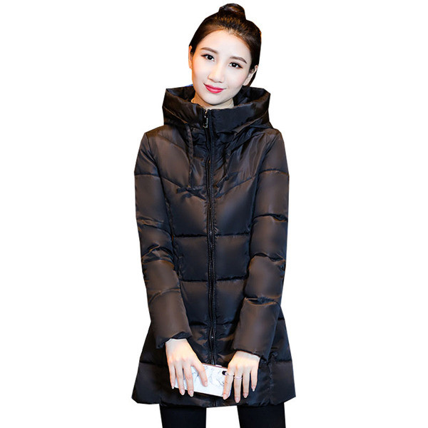 Дамско зимно яке с качулка в няколко цвята