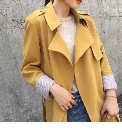 Стилно дамско палто дълъг  модел с V-образна яка в три цвята