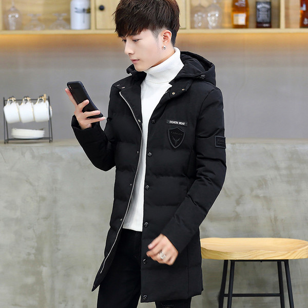 Мъжко яке с емблема и качулка в три цвята