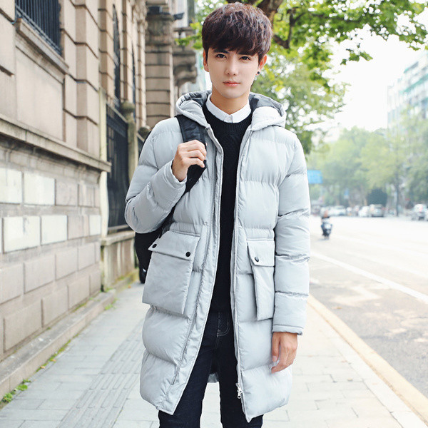 Мъжко яке дълъг модел с джобове в два цвята