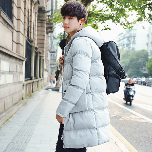 Мъжко яке дълъг модел с джобове в два цвята