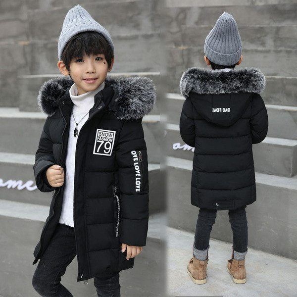 Елегантно детско яке за момчета с надписи в два цвята