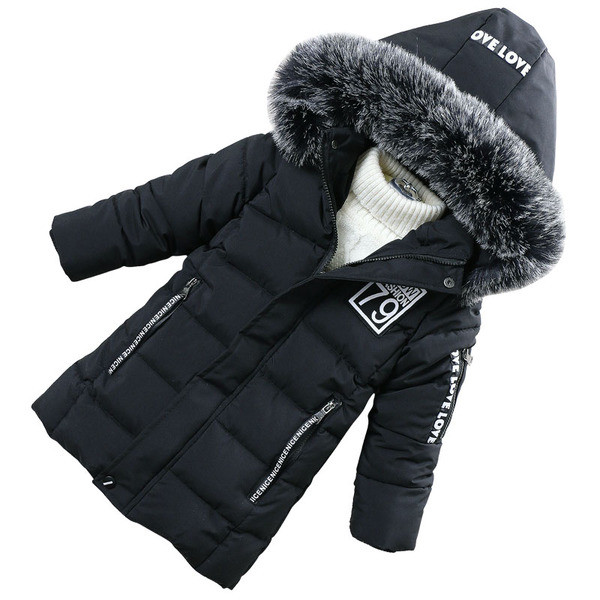 Елегантно детско яке за момчета с надписи в два цвята