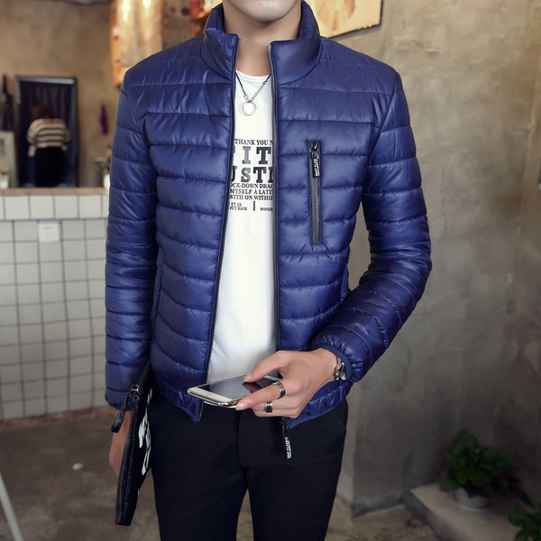 Мъжко ежедневно яке с О-образна яка в три цвята - Slim модел