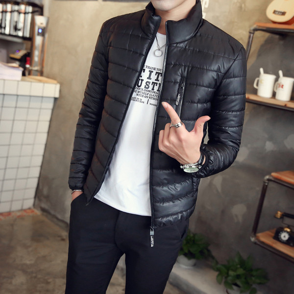 Мъжко ежедневно яке с О-образна яка в три цвята - Slim модел