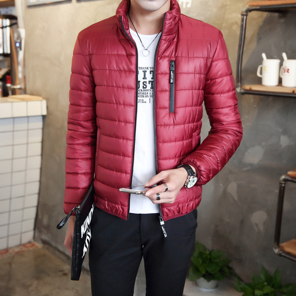 Мъжко ежедневно яке с О-образна яка в три цвята - Slim модел