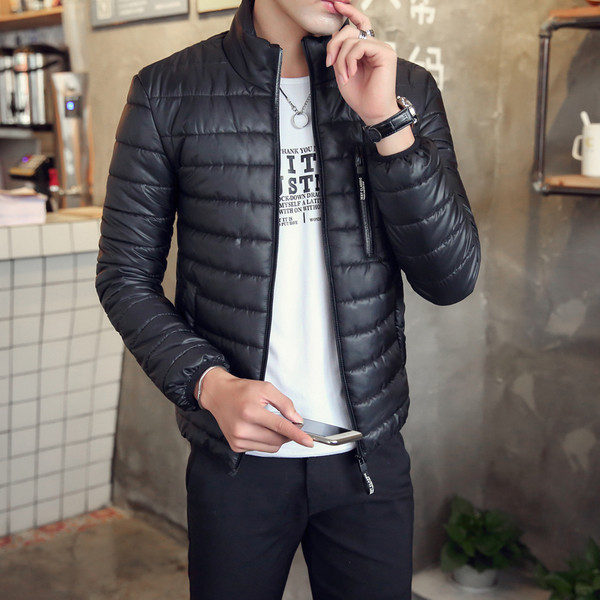 Мъжко ежедневно яке с О-образна яка в три цвята - Slim модел