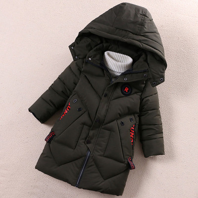 Geaca de iarna pentru baieti pentru copii cu gluga in trei culori