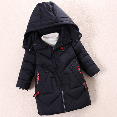 Geaca de iarna pentru baieti pentru copii cu gluga in trei culori