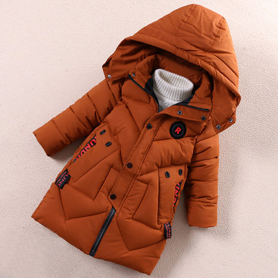 Geaca de iarna pentru baieti pentru copii cu gluga in trei culori