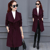 Стилно  дамско палто  с V-образна яка в няколко цвята