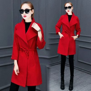 Стилно  дамско палто  с V-образна яка в няколко цвята