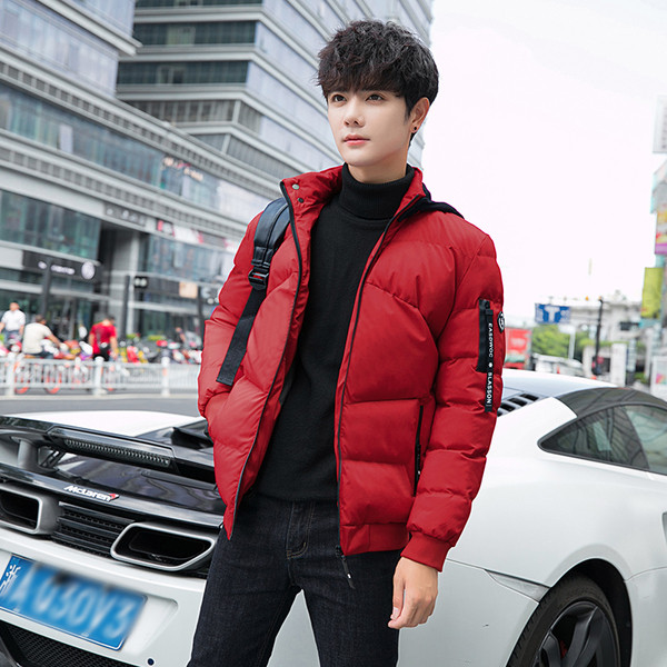 Плътно мъжко зимно яке с качулка в три цвята 