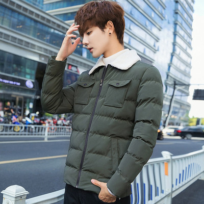 Мъжко яке с джобове и мека яка в няколко цвята - Slim модел