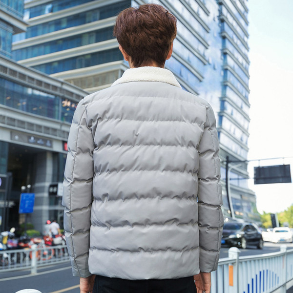 Мъжко яке с джобове и мека яка в няколко цвята - Slim модел